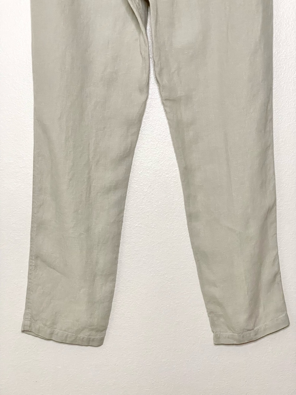 Alex Crane Bo Linen Pants Relaxed Drawstring Pull On Normandy Flax Bone Large - Picture 11 of 16